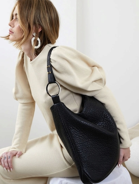 Opelle Handbags - Opelle Roberta Tote In New Zealand Shrunken Lamb Black